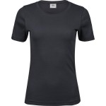 Damen-T-Shirt – Teejays Interlock – Dunkelgrau XL