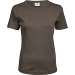 Damen T-Shirt - Teejays Interlock - Chocolate S