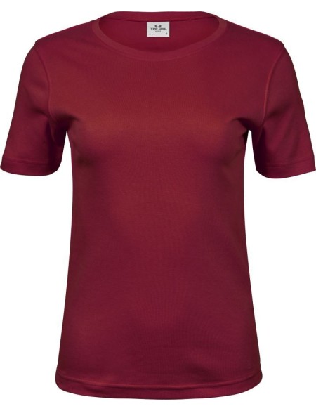 Damen T-Shirt - Teejays Interlock - Tiefrot S