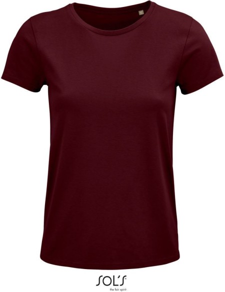Damen T-Shirt - Crusader - Burgunderrot L