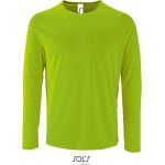 Herren-Sport-T-Shirt SPORTS mit langen Ärmeln - Neongrün M
