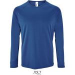 Herren-Sport-T-Shirt SPORTS mit langen Ärmeln – Königsblau XXL