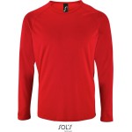 Herren-Sport-T-Shirt SPORTS mit langen Ärmeln - Rot S