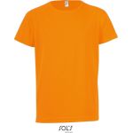 Sport-T-Shirt für Kinder – SPORTS – Neonorange 6 Jahre