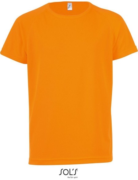 Sport-T-Shirt für Kinder - SPORTS Neonorange 8 Jahre