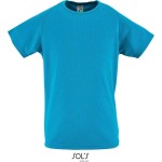Sport-T-Shirt für Kinder – SPORT – Aqua 10 Jahre