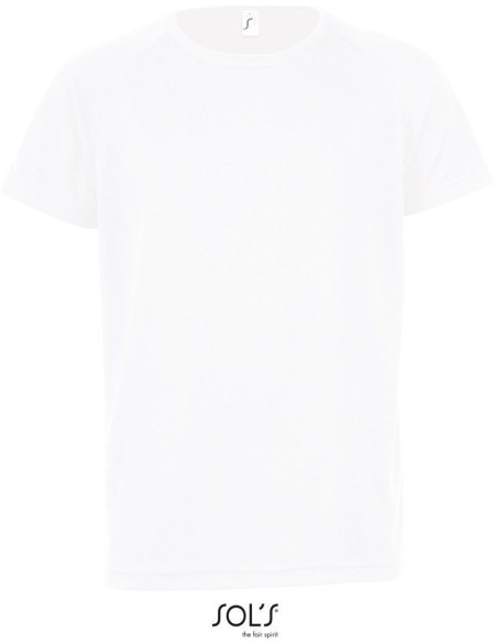 Sport-T-Shirt für Kinder – SPORTS – Weiß 6 Jahre