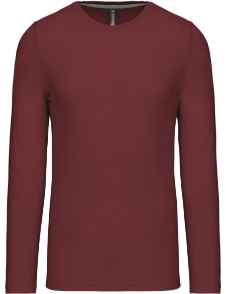Herren-T-Shirt – Kariban K359 Langarm – Burgunderrot L