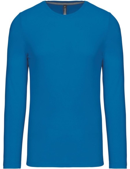 Herren-T-Shirt – Kariban K359 mit langen Ärmeln – Tropisches Blau S