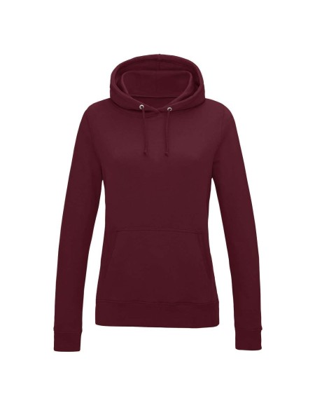 JustHoods Damen Kapuzenpullover - Burgunderrot S