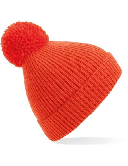 Kappe mit Pompon B382 – Flaschengrün