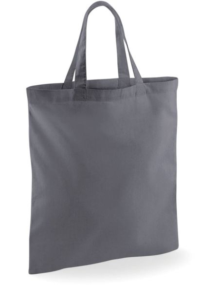 Baumwolltasche mit kurzem Griff W101S – Graphitgrau