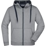 Herren-Sweatshirt Doubleface JN355 - Sportgrau/Marineblau M