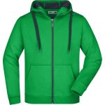 Herren-Sweatshirt Doubleface JN355 - Farngrün/Graphit S
