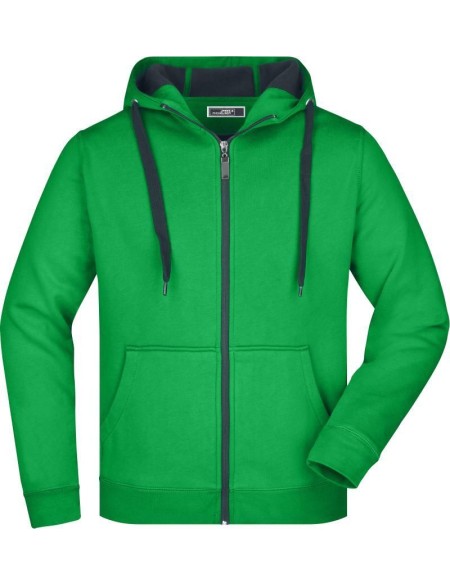 Herren-Sweatshirt Doubleface JN355 - Farngrün/Graphit S