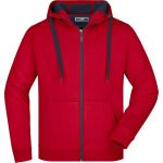 Herren-Sweatshirt Doubleface JN355 - Rot/Carbon L