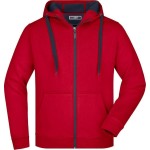 Herren-Sweatshirt Doubleface JN355 - Rot/Carbon L