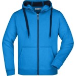 Herren-Sweatshirt Doubleface JN355 – Azurblau/Marineblau 3XL