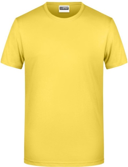 James+Nicholson 8008 Herren-T-Shirt aus Bio-Baumwolle – Gelb L
