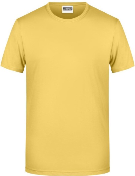 James+Nicholson 8008 Herren-T-Shirt aus Bio-Baumwolle – Hellgelb XXL