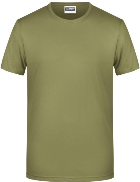 James+Nicholson 8008 Herren-T-Shirt aus Bio-Baumwolle – Khaki 3XL