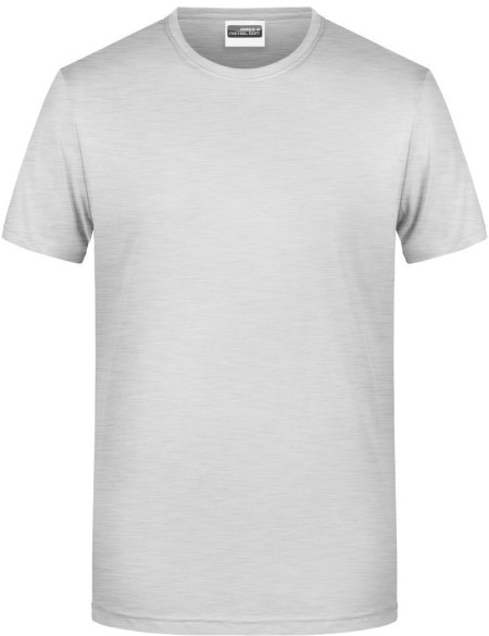 James+Nicholson 8008 Herren-T-Shirt aus Bio-Baumwolle – Ash S