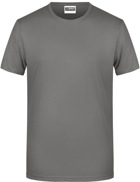 James+Nicholson 8008 Herren-T-Shirt aus Bio-Baumwolle – Mittelgrau S