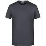 James+Nicholson 8008 Herren-T-Shirt aus Bio-Baumwolle – Schwarz meliert 3XL