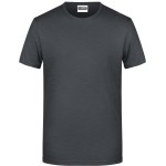 James+Nicholson 8008 Herren-T-Shirt aus Bio-Baumwolle – Schwarz meliert 3XL