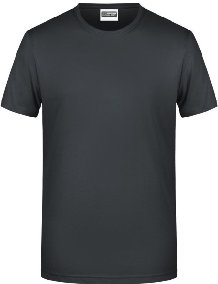 James+Nicholson 8008 Herren-T-Shirt aus Bio-Baumwolle – Schwarz 3XL