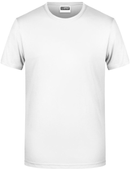 James+Nicholson 8008 Herren-T-Shirt aus Bio-Baumwolle – Weiß XL