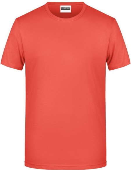 James+Nicholson 8008 Herren-T-Shirt aus Bio-Baumwolle – Koralle L