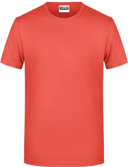 Herren-T-Shirt aus Bio-Baumwolle James+Nicholson 8008 – Koralle XXL