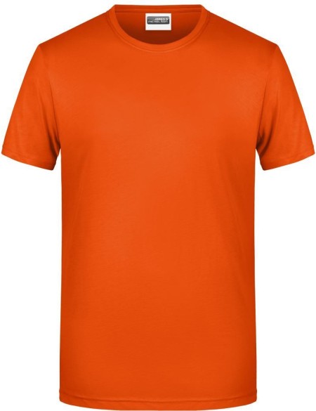 Herren-T-Shirt aus Bio-Baumwolle James+Nicholson 8008 – Dunkelorange S