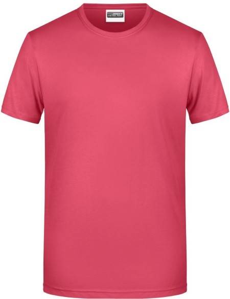 James+Nicholson 8008 Herren-T-Shirt aus Bio-Baumwolle – Raspberry S