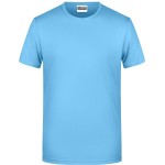 Herren-T-Shirt aus Bio-Baumwolle James+Nicholson 8008 – Himmelblau M