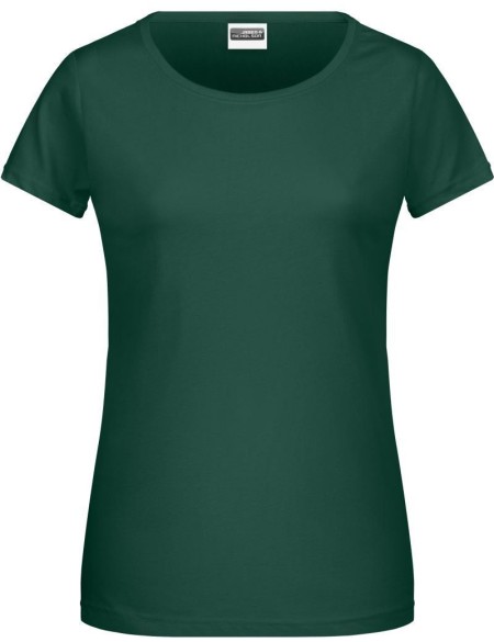 Damen-T-Shirt aus Bio-Baumwolle James+Nicholson 8007 – Dunkelgrün S