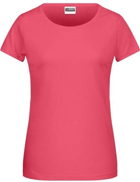 James+Nicholson 8007 Damen-T-Shirt aus Bio-Baumwolle – Himbeere XL