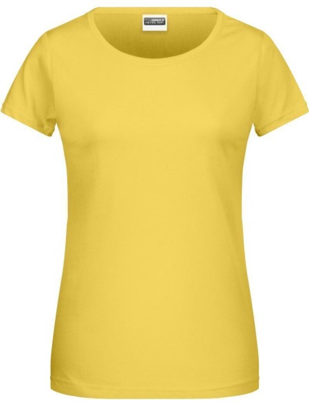 James+Nicholson 8007 Damen-T-Shirt aus Bio-Baumwolle – Gelb XXL