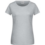 Damen-T-Shirt aus Bio-Baumwolle James+Nicholson 8007 – Grau meliert M