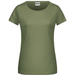 James+Nicholson 8007 Damen-T-Shirt aus Bio-Baumwolle – Khaki XS