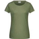 James+Nicholson 8007 Damen-T-Shirt aus Bio-Baumwolle – Khaki XXL