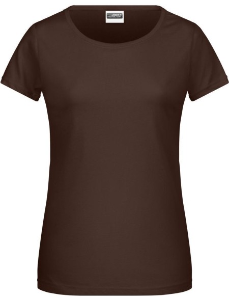 James+Nicholson 8007 Bio-Baumwoll-T-Shirt für Damen – Braun S