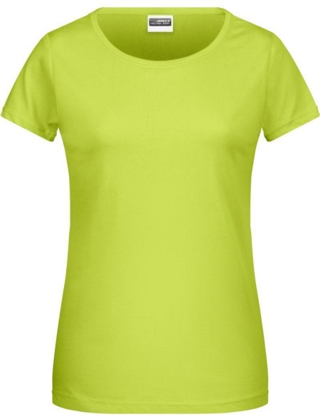 Damen-T-Shirt aus Bio-Baumwolle James+Nicholson 8007 – Säuregelb L