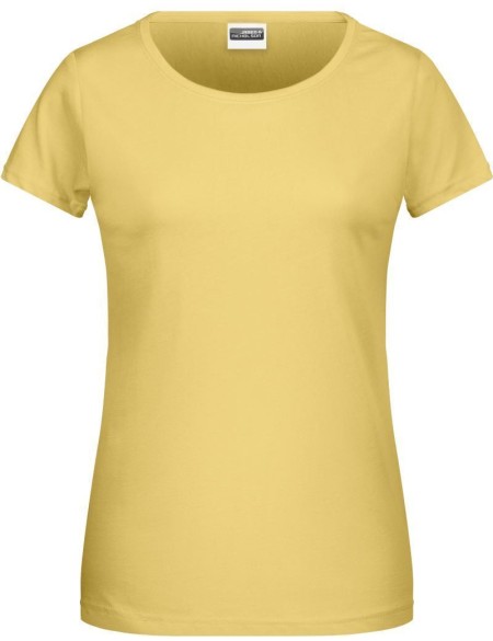 Damen-T-Shirt aus Bio-Baumwolle James+Nicholson 8007 - Hellgelb M