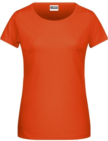 Damen-T-Shirt aus Bio-Baumwolle James+Nicholson 8007 - Dunkelorange S