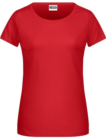 James+Nicholson 8007 Bio-Baumwoll-Damen-T-Shirt – Rot S