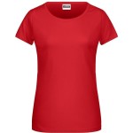 James+Nicholson 8007 Damen-T-Shirt aus Bio-Baumwolle – Rot XL