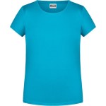 Damen-T-Shirt aus Bio-Baumwolle James+Nicholson 8007 - Türkis M