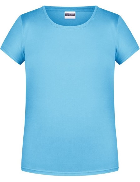 James+Nicholson Mädchen-T-Shirt aus Bio-Baumwolle 8007G – Himmelblau XS